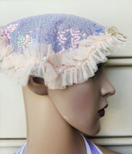 Load image into Gallery viewer, Holographic Veil With Light Brown Trim